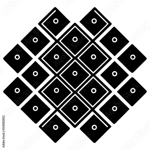 Periodic Table Vector Design | Generative AI & Linocut Silhouette Art