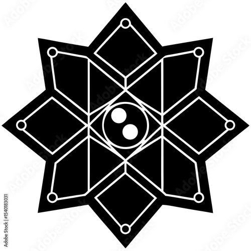 Periodic Table Vector Design | Generative AI & Linocut Silhouette Art