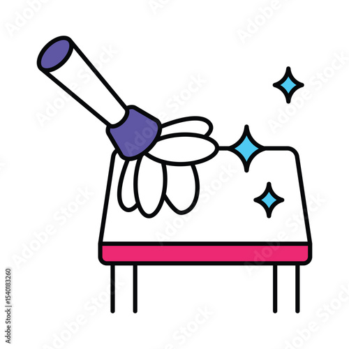 Feather Duster Vector Filled outline illustration style icon. EPS 10 file 