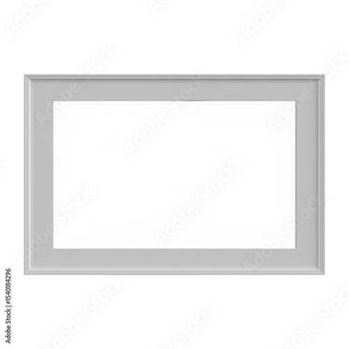 Horizontal blank photo frame isolated