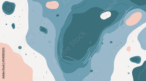 Abstract shapes flow across blended background creating modern artwork pattern details