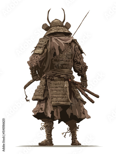 samurai warrior vector art