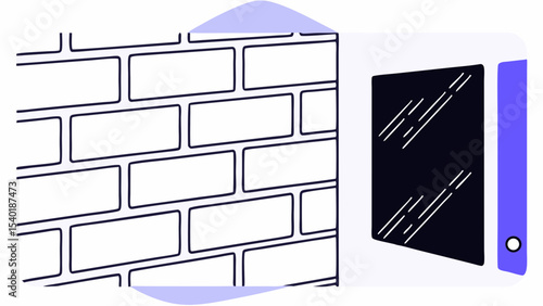 modern microwave oven against brick wall, showcasing sleek design and functionality