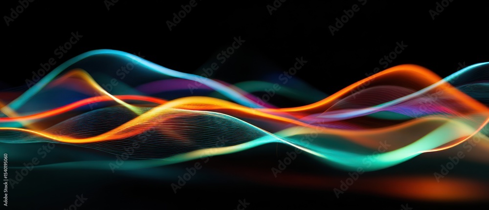 Naklejka premium Abstract colorful wave pattern