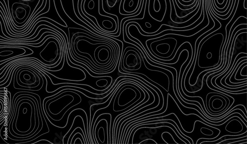 Abstract Topographic contour map. Topography and geography map grid abstract backdrop. Similar cartography illustration, this topography map showcases curved contour lines for visual representation.