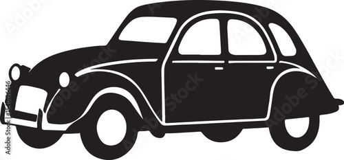 Old vintage car vector illustration featuring a classic automobile with wheels, perfect for transport and travel designs