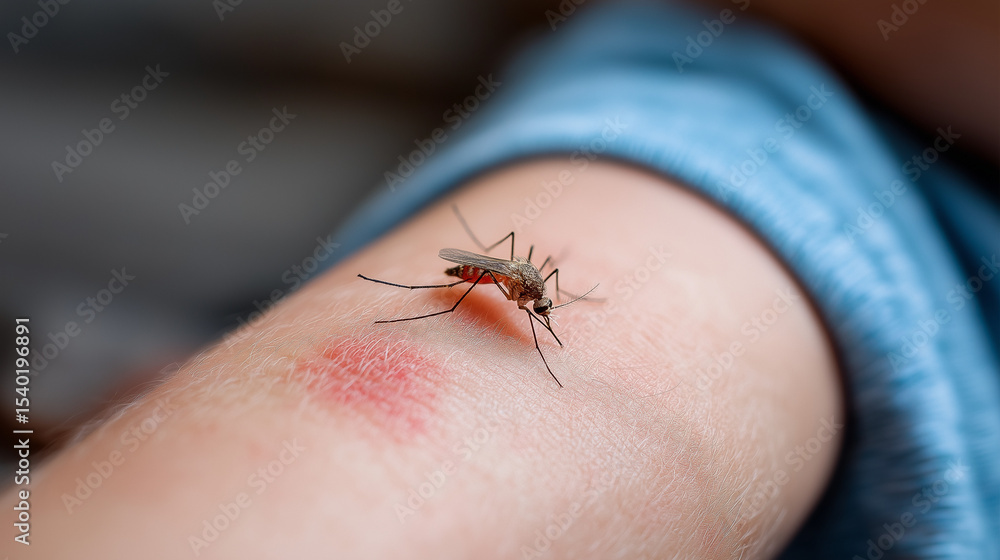 Obraz premium A mosquito bite on a baby