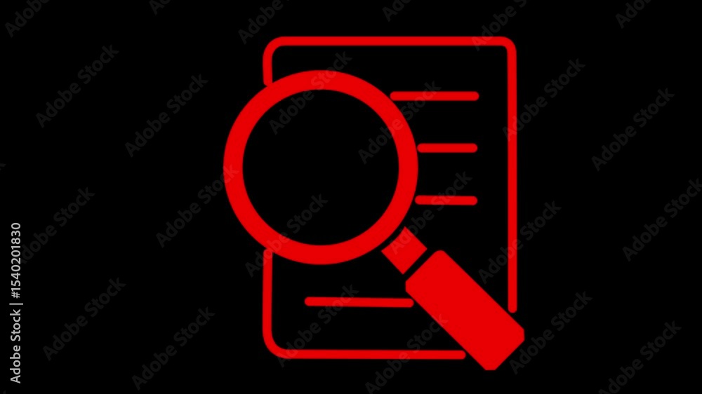 note book and magnifying glass. Animation search for simple search icon Magnifying glass on the Magnifying icon with searching concept .Colorful neon light glowing icon search magnifier. note book and magnifying glass. Animation search for simple search icon Magnifying glass on the Magnifying icon with searching concept .Colorful neon light glowing icon search magnifier.