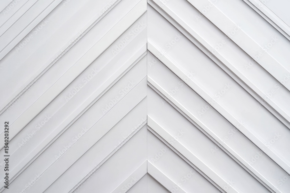 Fototapeta premium White, diagonal, wood-like molding