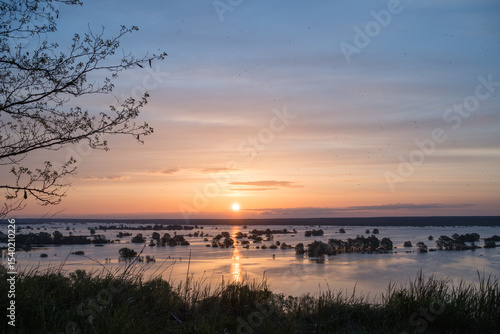 sunrise over the river