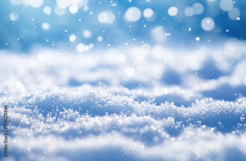 Wallpaper Mural Close-up of fresh snow, soft blue bokeh Torontodigital.ca