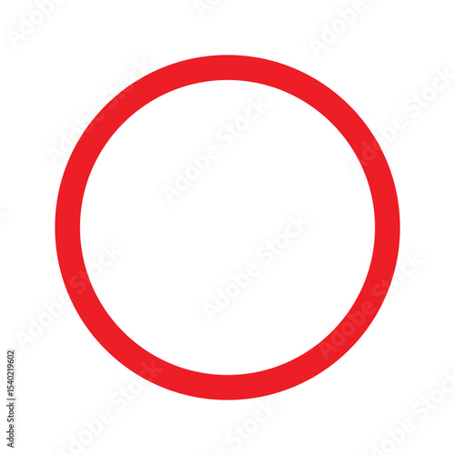 red circle frame icon. red circle sign on a transparent background, suitable for design and creative projects. red circle. vector illustration on transparent background.