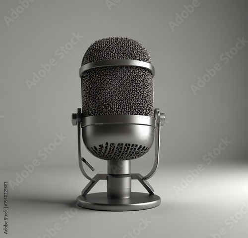 Vintage style metal microphone studio recording