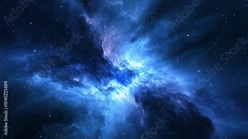 Cosmic Nebula with Vibrant Colors in Deep Space