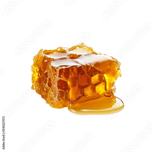 Golden Honeycomb with Dripping Honey - Sweet Treat Close-up