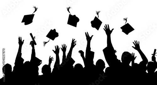 Celebrating Graduation with Joyful Silhouettes