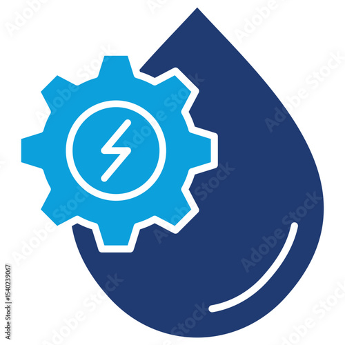 Hydroelectric Flat Blue Icon