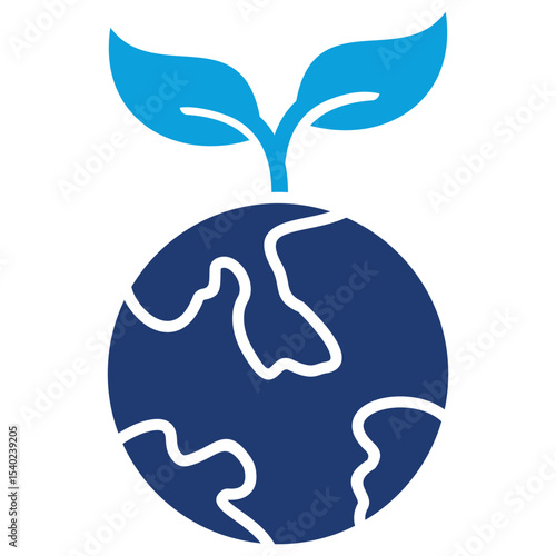 Ecology Flat Blue Icon
