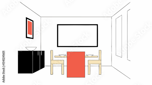 Minimalist Dining Room Interior Design