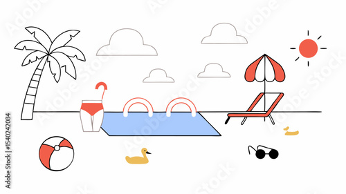 Summer Vacation Poolside Fun