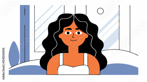 Young Woman with Freckles by Window