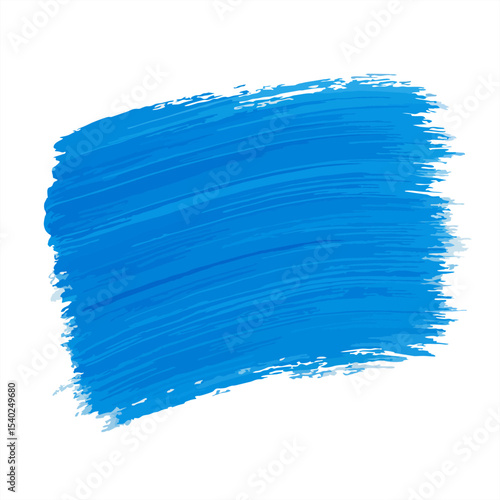 Vibrant abstract background with a textured blue watercolor stroke. Ideal for design, advertising, and art. White background enhances the rich blue hue.