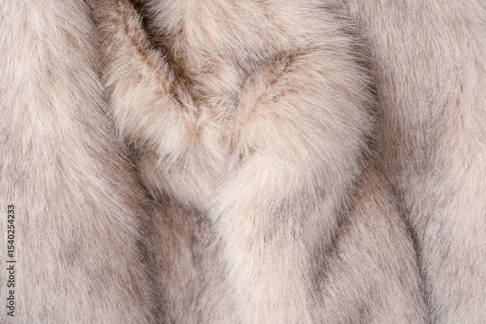 Obraz premium Texture of faux fur as a background, top view.