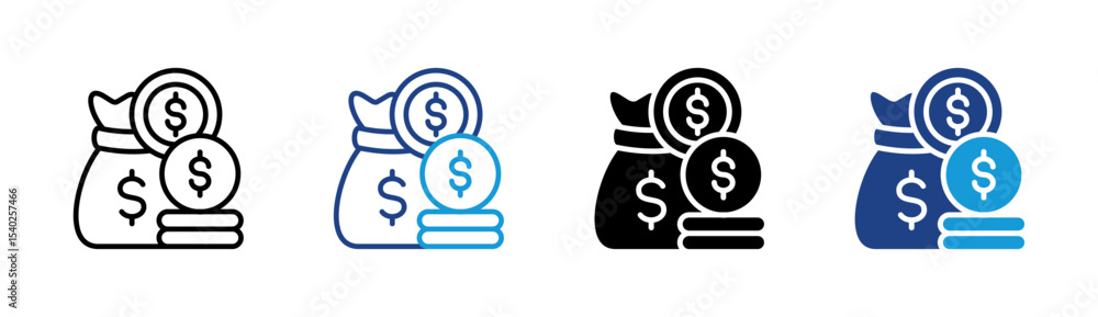 Fototapeta premium Wealth Bag Icon