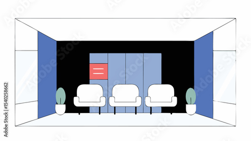 Modern Minimalist Waiting Room Interior Design
