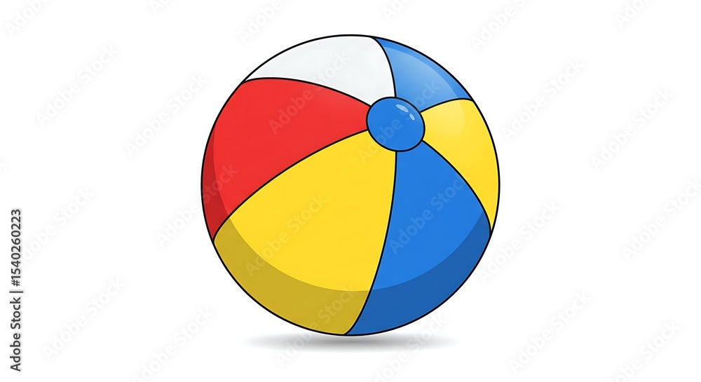 Fototapeta premium Vibrant Colorful Beach Ball Illustration