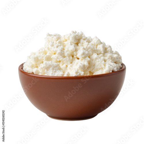 Wallpaper Mural Fresh and Creamy Cottage Cheese in a Brown Bowl Delicious Dairy Food for Healthy Diet and Nutritious Meal Transparent background or png Torontodigital.ca