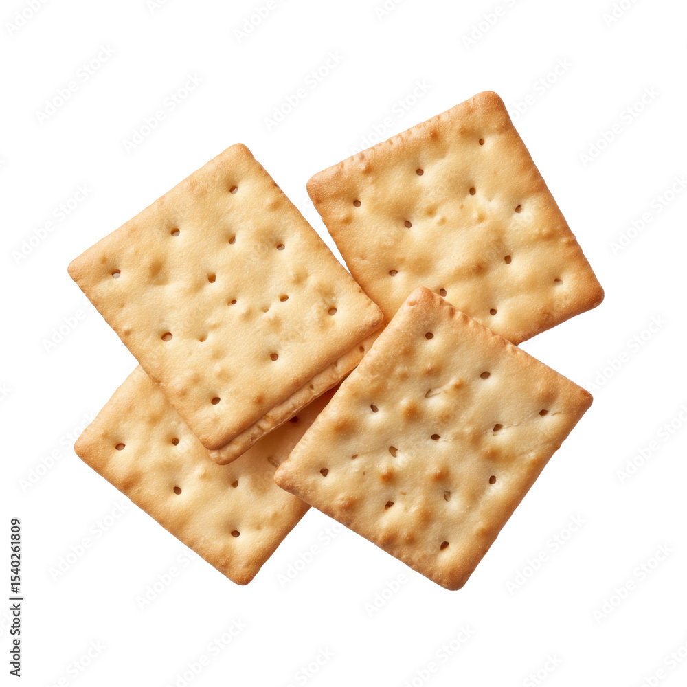 Crunchy and Delicious Plain Crackers Isolated on White Background Ideal for Snack Time or Culinary Use Transparent background or png Crunchy and Delicious Plain Crackers Isolated on White Background Ideal for Snack Time or Culinary Use Transparent background or png