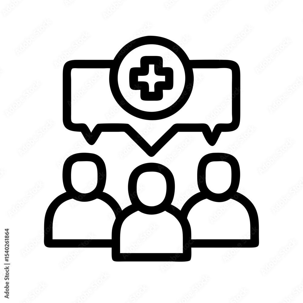 Group health collaboration on transparent background for web and graphic design Group health collaboration on transparent background for web and graphic design