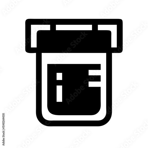 Silhouette specimen container on transparent background for web and graphic design