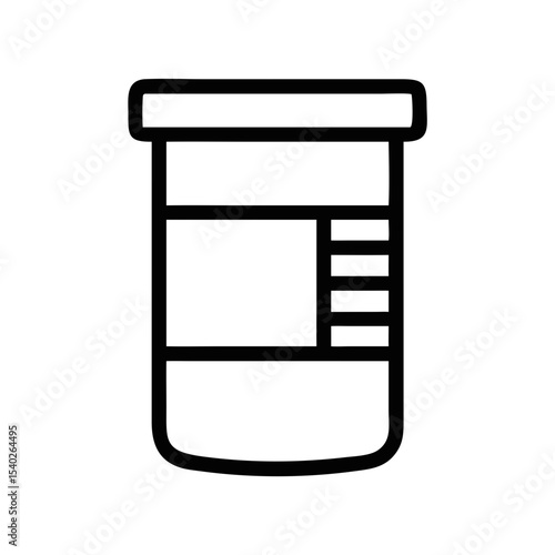 Specimen container on transparent background for web and graphic design