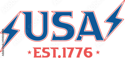 USA A Powerful Nation, Established 1776