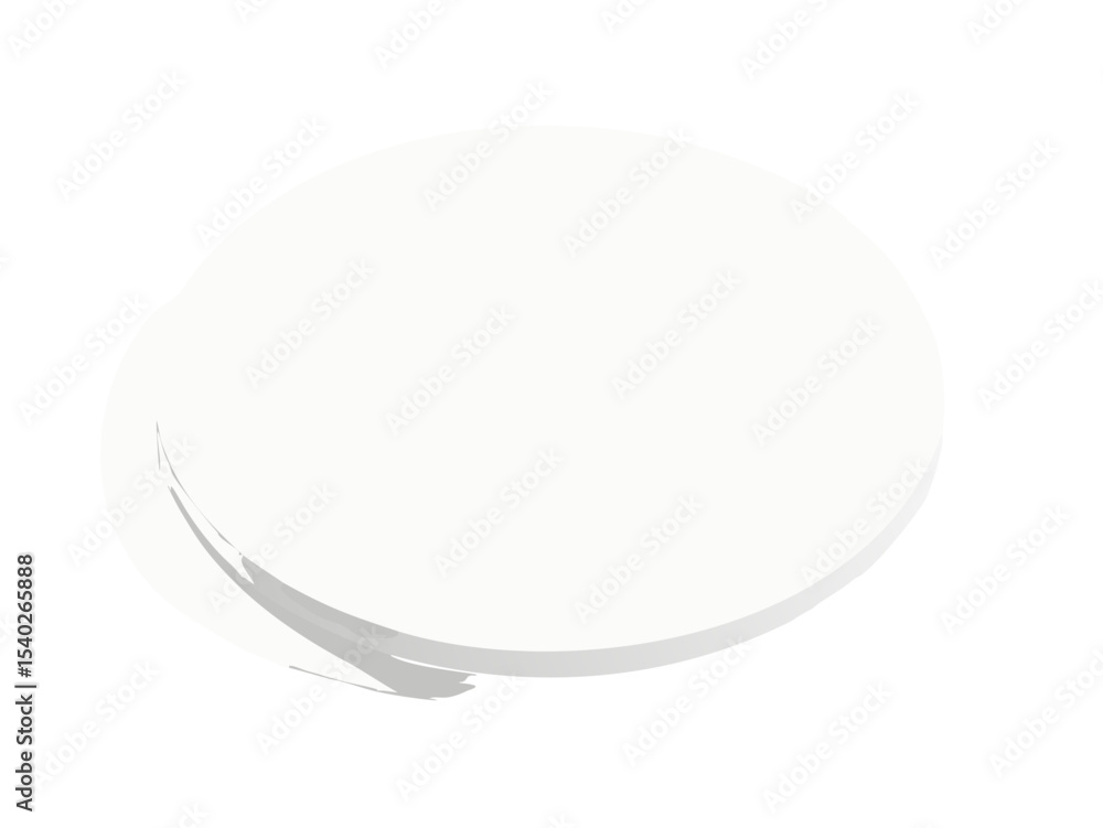 A vibrant 3D vector illustration of a blank round speech bubble icon with a soft shadow, perfect for web design elements or stickers A vibrant 3D vector illustration of a blank round speech bubble icon with a soft shadow, perfect for web design elements or stickers