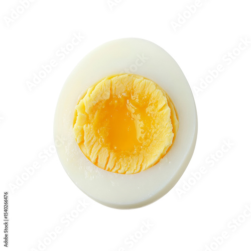 Close-up of a Perfectly Boiled Egg Yolk