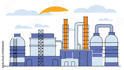 Industrial Plant Illustration