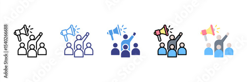 Spectators Multi Style Icon Set
