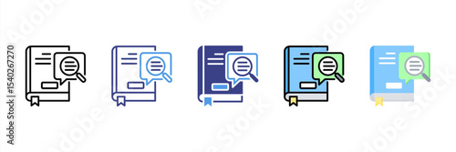 Book Review Multi Style Icon Set