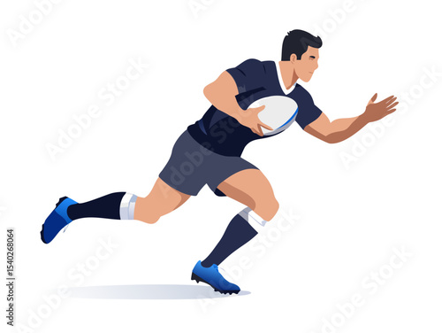 A striking silhouette of a female football player in dynamic action, capturing her mid-kick, jump, and running stride with the ball