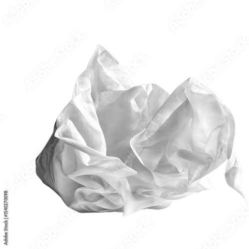 Wallpaper Mural A crumpled tissue (kleenex), slightly unfolded, isolated on a empty plain background Torontodigital.ca