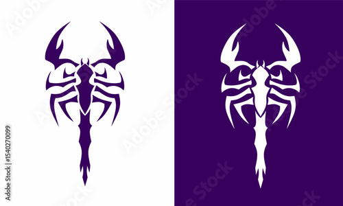 graphic design illustration of scorpion logo template symbol