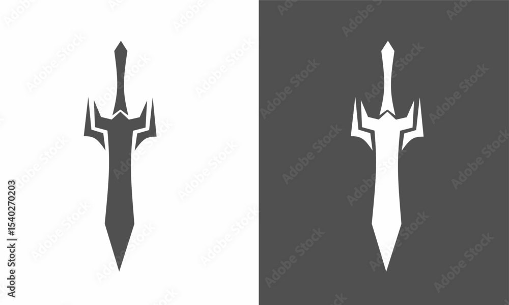 Fototapeta premium illustration design Sword, suitable for logo template design elements
