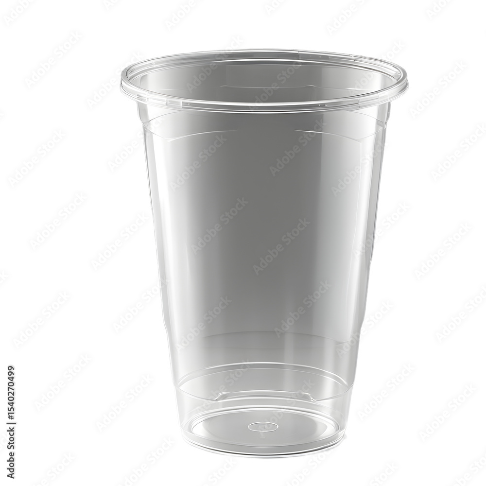 custom made wallpaper toronto digitalA disposable plastic cup, transparent and empty, isolated on a empty plain background
