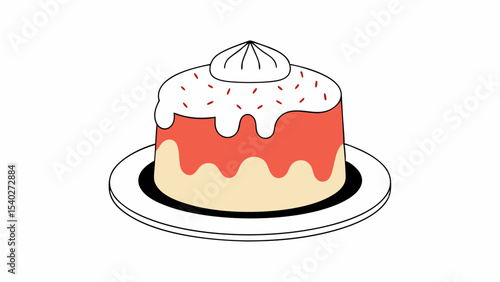 Delicious Red Velvet Cake on a Plate