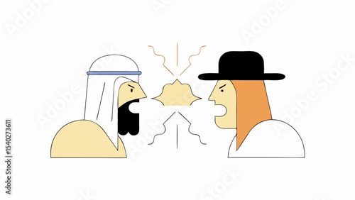 Conflict, Argument, Dispute, Disagreement Between Two Men
