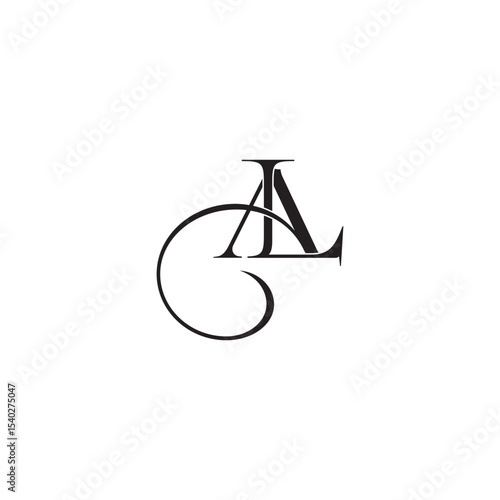 al logo design, al, la letter minimal style design, al initial logo design vector, al or la design vector