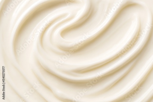 Creamy swirled white texture background for food or beauty products
